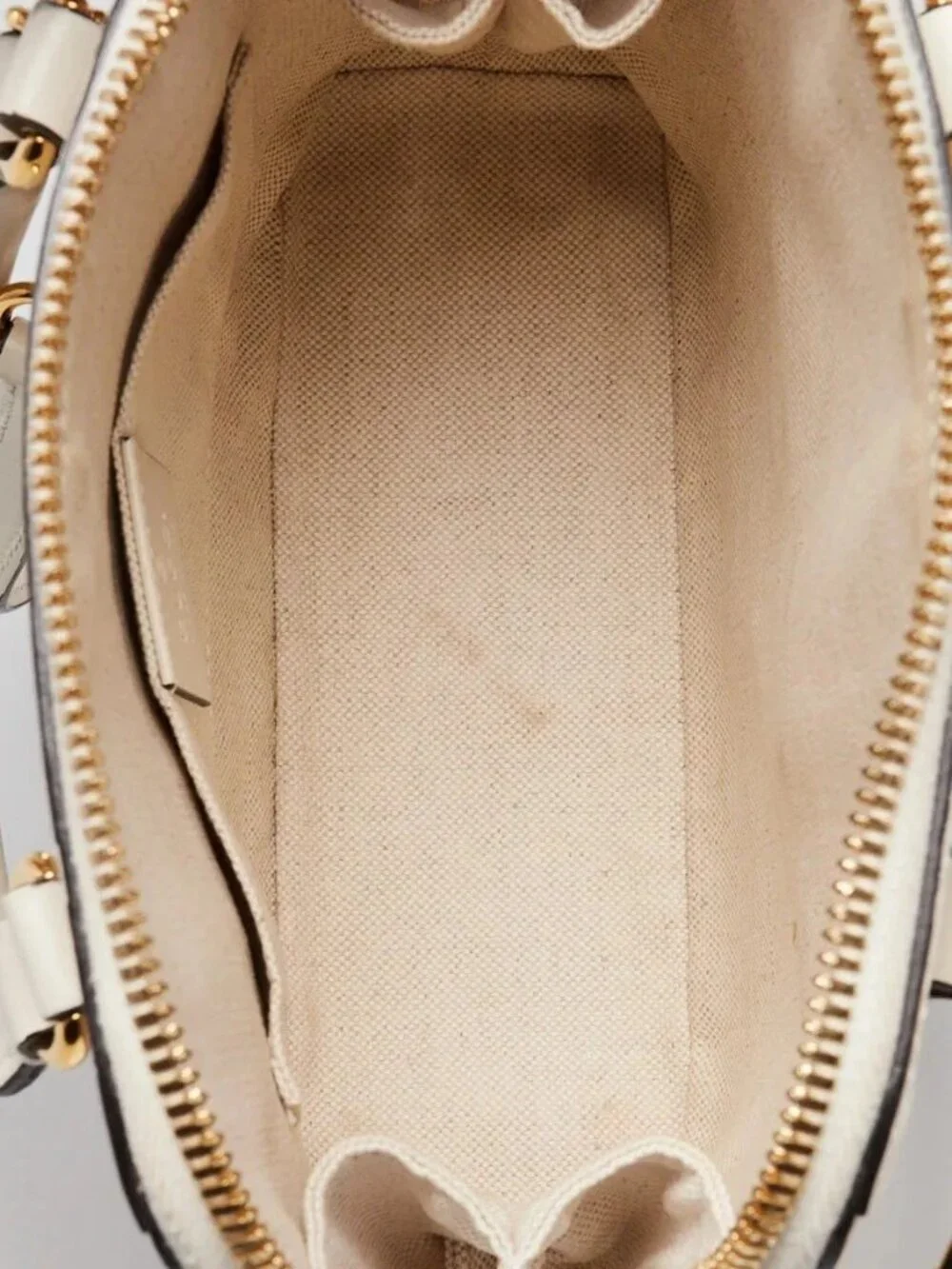 Gucci White Smooth Leather 1955 Horsebit Mini Bag